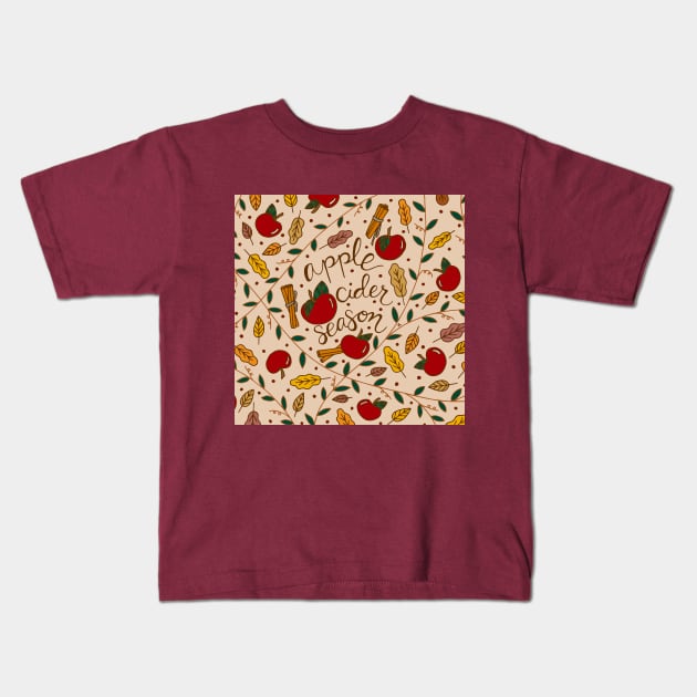 Apple Cider Season | Apple Cider | Apples Kids T-Shirt by HLeslie Design